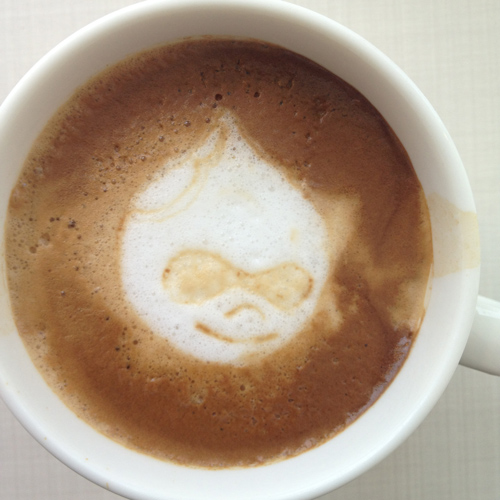 Today's latte, Drupal. #geeklatte